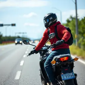 motociclista sem CNH